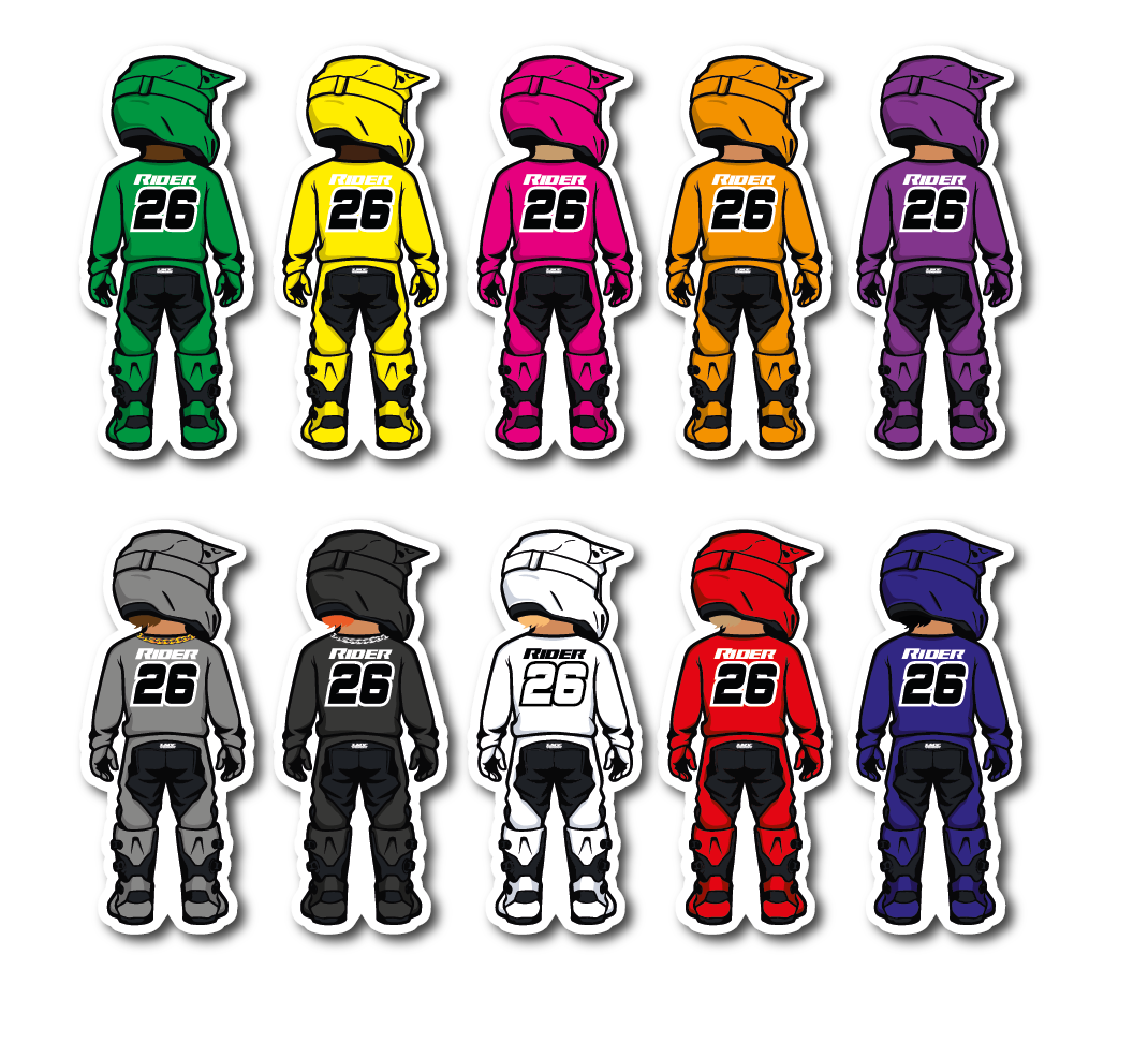 Mini cartoon dekal 10 pack