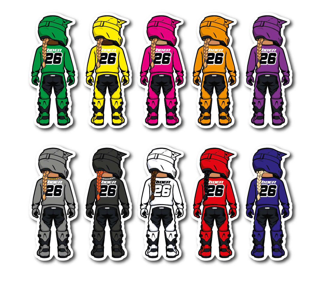 Mini cartoon dekal 10 pack